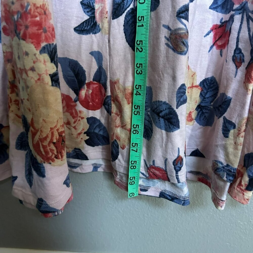 Tea n Rose Floral Print 3/4 Sleeve A-Line Maxi Dress With Keyhole Back size M - Picture 2 of 8